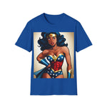 Vintage Wonder Woman, Beautiful Wonder Woman, Superwoman, Wonderwoman, womanly shirt, black super woman