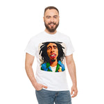 Bob Marley Cotton Tee of Unisex Heavy Cotton Tee Good Vibes