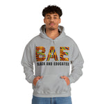 BAE black and educated kente cloth graphic print hoodie sweatshirt