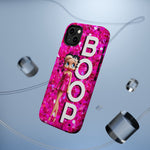 Betty Boop Pink Glitter Magnetic Tough Cases, Boop Lover, Betty Lover, Betty Boop Gift, Boop Lover Gift