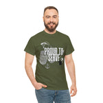 Proud to Serve, custom graphic t-shirt for veterans, unisex t-shirt, military veteran shirts, patriotic shirts