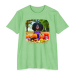 Autumn Vibes  graphic t-shirt, funny, fall, African American women custom designs