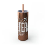 VETERAN  UNITED STATES ARMED FORCES Skinny Tumbler with Straw, 20oz VETERAN GIFTS ACCESSORIES