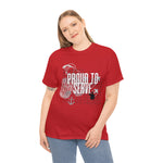 Proud to Serve, custom graphic t-shirt for veterans, unisex t-shirt, military veteran shirts, patriotic shirts