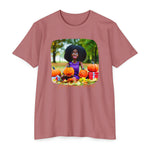 Autumn Vibes  graphic t-shirt, funny, fall, African American women custom designs