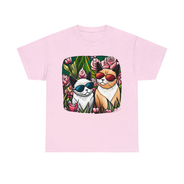 Cool Cats, custom graphic t-shirt, fun design, cute siamese cat shirts