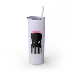 Afro Princess Skinny Tumbler with Straw, 20oz SOUL HAIR KIDS CUPS ACCESSORIES