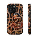 Betty Boop Leopard Cougar Print Magnetic Tough Cases, Boop Lover, Betty Lover, Betty Boop Gift, Boop Lover Gift