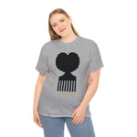 SOUL HAIR HEAD PARTED HEART Cotton Tee of Unisex Heavy Cotton Tee CULTURAL WEAR