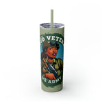 PROUD VETERAN US ARMY FEMALE Skinny Tumbler with Straw, 20oz CULTURAL GIFTS ACCESSORIES