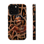 Betty Boop Leopard Cougar Print Magnetic Tough Cases, Boop Lover, Betty Lover, Betty Boop Gift, Boop Lover Gift