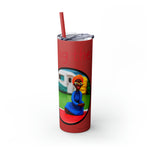 EXPLORING THE WORLD Skinny Tumbler with Straw, 20oz GOOD VIBES RV TRAVEL SISTERHOOD ACCESSORIES