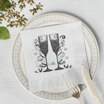 TEST of Personalized Wedding Napkins White Coined Napkins 003