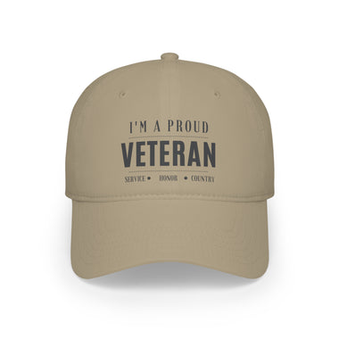 PROUD VETERAN Low Profile Baseball Cap ACCESSORIES