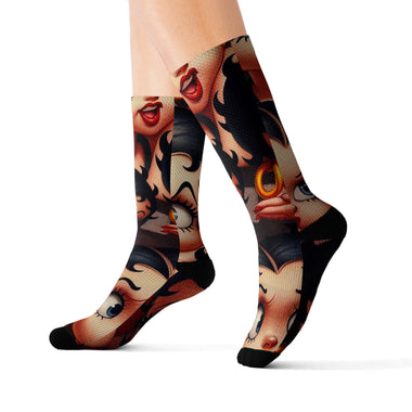 Betty Boop, Classic Betty Boop, Betty Boop Socks, Cute Betty Boop Socks, Betty Boop Art, Sublimation Socks