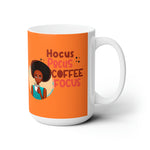 HOCUS POCUS COFFEE FOCUS ORANGE Ceramic Mug 15oz GOOD VIBES CULTURAL GIFTS