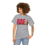 BAE BLACK AND EDUCATED RED  Heavy Cotton Tee  SISTERHOOD