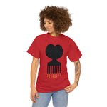 SOUL HAIR HEAD PARTED HEART Cotton Tee of Unisex Heavy Cotton Tee CULTURAL WEAR