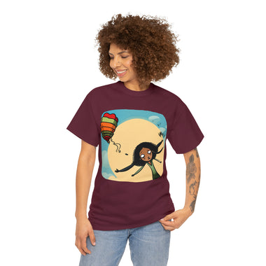 Ballon Girl, Graphic fun T-shirt, artistic shirt, custom design