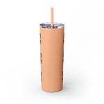 MELANIN PRIDE Skinny Tumbler with Straw, 20oz CULTURAL DESIGNS ACCESSORIES