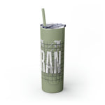 VETERAN  UNITED STATES ARMED FORCES Skinny Tumbler with Straw, 20oz VETERAN GIFTS ACCESSORIES