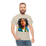 Bob Marley Cotton Tee of Unisex Heavy Cotton Tee Good Vibes