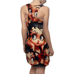 Betty Boop, Red Betty Boop, Betty Boop Dress, Cute Betty Boop Dress, Women's Cut & Sew Racerback Dress