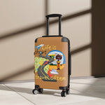 LIFE IS SHORT, TRAVEL OFTEN Hard Case 360 swivel Suitcase with Lock.  GOOD VIBES ACCESSORIES