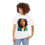 Bob Marley Cotton Tee of Unisex Heavy Cotton Tee Good Vibes