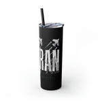 VETERAN  UNITED STATES ARMED FORCES Skinny Tumbler with Straw, 20oz VETERAN GIFTS ACCESSORIES