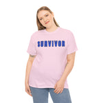 SURVIVOR COLON CANCER Heavy Cotton Tee GOOD VIBES WEAR FAITH