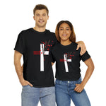 FORGIVEN ON THE CROSS  Unisex Heavy Cotton Tee FAITH AND GOOD VIBES