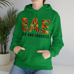 BAE black and educated kente cloth graphic print hoodie sweatshirt