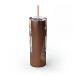 VETERAN  UNITED STATES ARMED FORCES Skinny Tumbler with Straw, 20oz VETERAN GIFTS ACCESSORIES