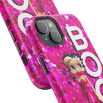 Betty Boop Pink Glitter Magnetic Tough Cases, Boop Lover, Betty Lover, Betty Boop Gift, Boop Lover Gift