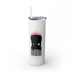 Afro Princess Skinny Tumbler with Straw, 20oz SOUL HAIR KIDS CUPS ACCESSORIES