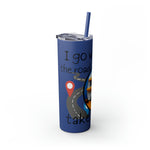 I GO WHERE THE ROAD TAKES ME Skinny Tumbler with Straw, 20oz RV TRAVEL SISTERHOOD ACCESSORIES