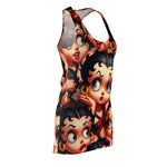 Betty Boop, Red Betty Boop, Betty Boop Dress, Cute Betty Boop Dress, Women's Cut & Sew Racerback Dress