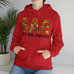 BAE black and educated kente cloth graphic print hoodie sweatshirt