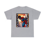 Black Superman on the Climb, graphic t-shirt, custom design, cool colors, african american, black designs