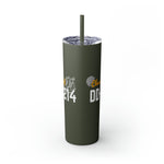 CLASS OF DD214 VETERAN  UNITED STATES ARMED FORCES Skinny Tumbler with Straw, 20oz VETERAN GIFTS ACCESSORIES