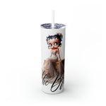 Betty Boop Tumbler, Reusable Cup, Betty Boop Cup, Engagement Gift, Gift for Engagement, Skinny Tumbler with Straw, 20oz