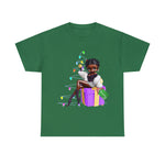 Black Betty Boop into Christmas, cute graphic, christmas tree, colorful shirt for holiday, custom t-shirt design