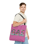 BAE BLACK AND EDUCATED PINK FLOWER Tote Bag UNISEX MESSENGER BAG  ACCESSORIES