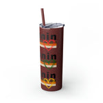 MELANIN PRIDE Skinny Tumbler with Straw, 20oz CULTURAL DESIGNS ACCESSORIES