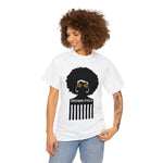 Soul Hair Retro Afro Heavy Cotton Tee of Unisex Heavy Cotton Tee