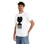 SOUL HAIR HEAD PARTED HEART Cotton Tee of Unisex Heavy Cotton Tee CULTURAL WEAR