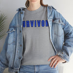 SURVIVOR COLON CANCER Heavy Cotton Tee GOOD VIBES WEAR FAITH